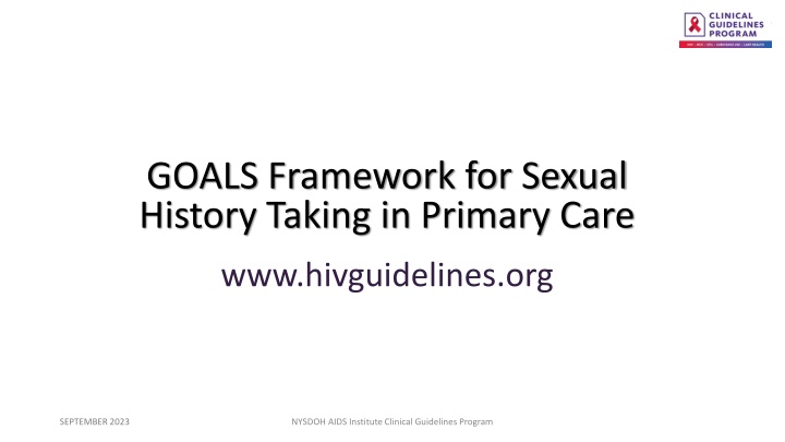 goals framework for sexual history taking