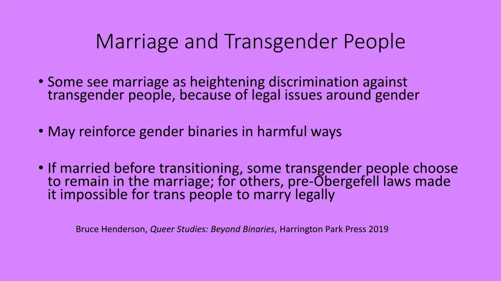 marriage and transgender people