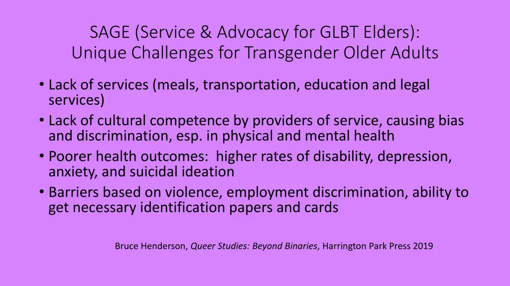 sage service advocacy for glbt elders unique