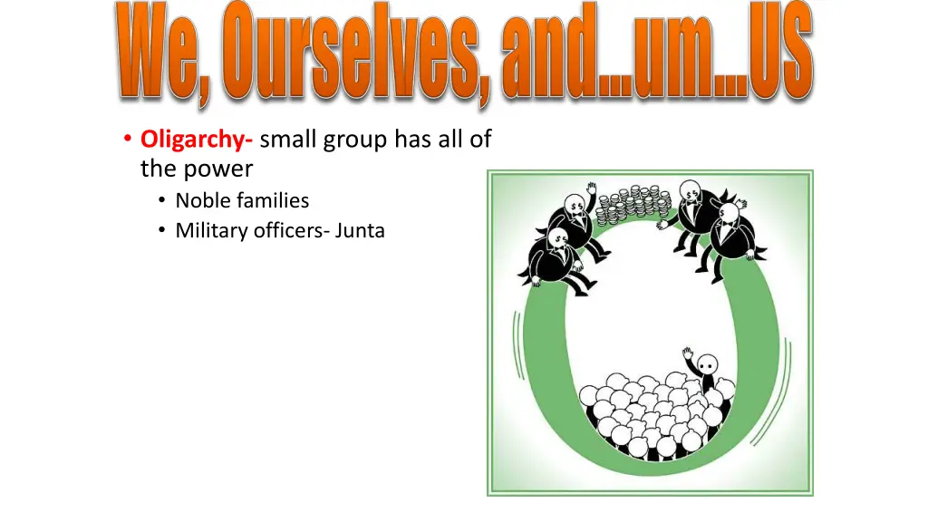 oligarchy small group has all of the power noble