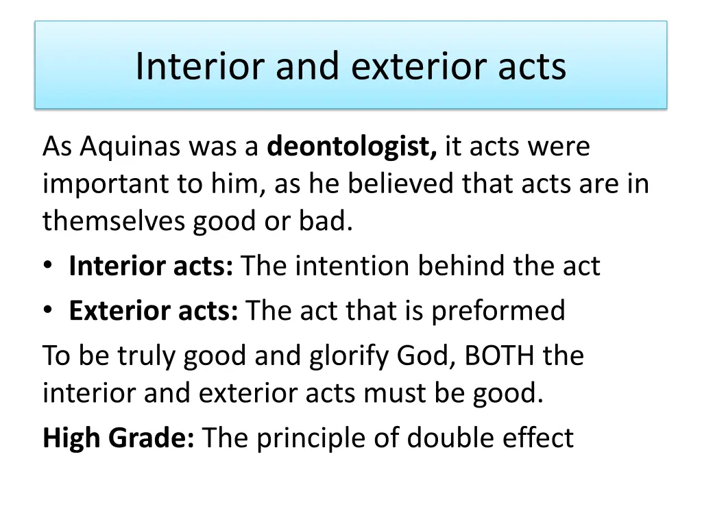 interior and exterior acts