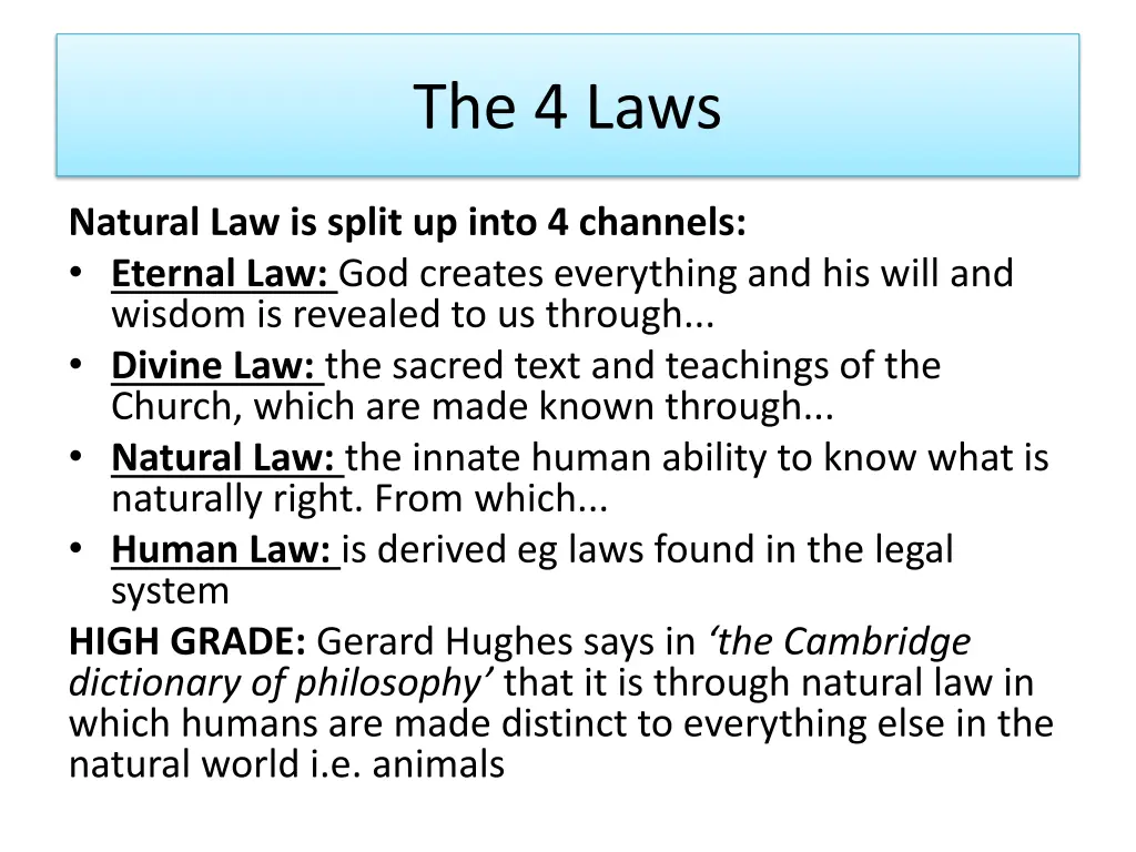 the 4 laws