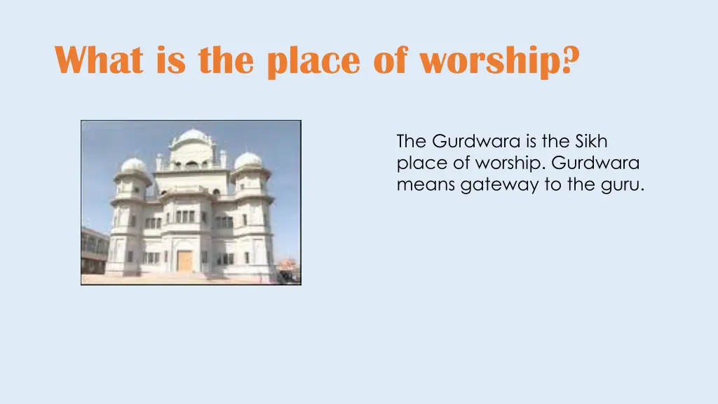 what is the place of worship