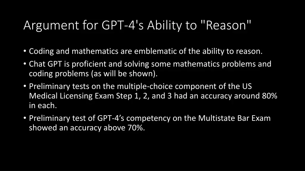 argument for gpt 4 s ability to reason 1