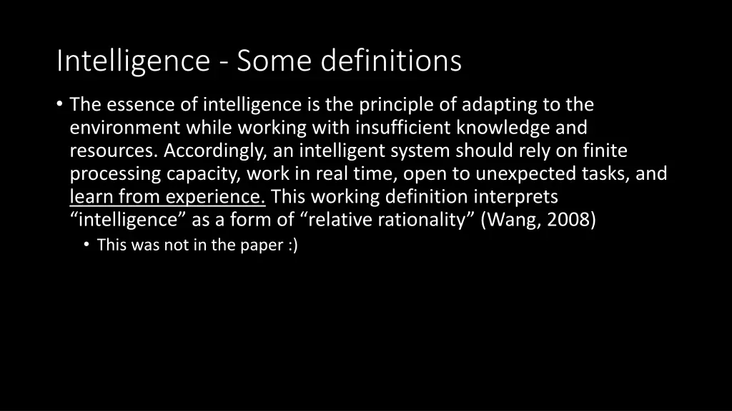 intelligence some definitions 1