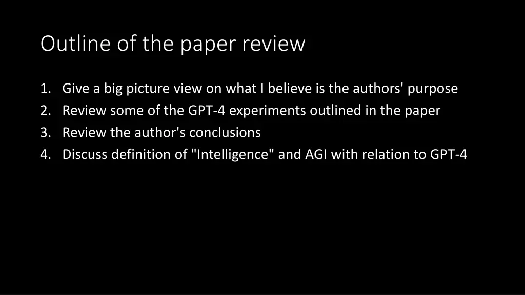 outline of the paper review