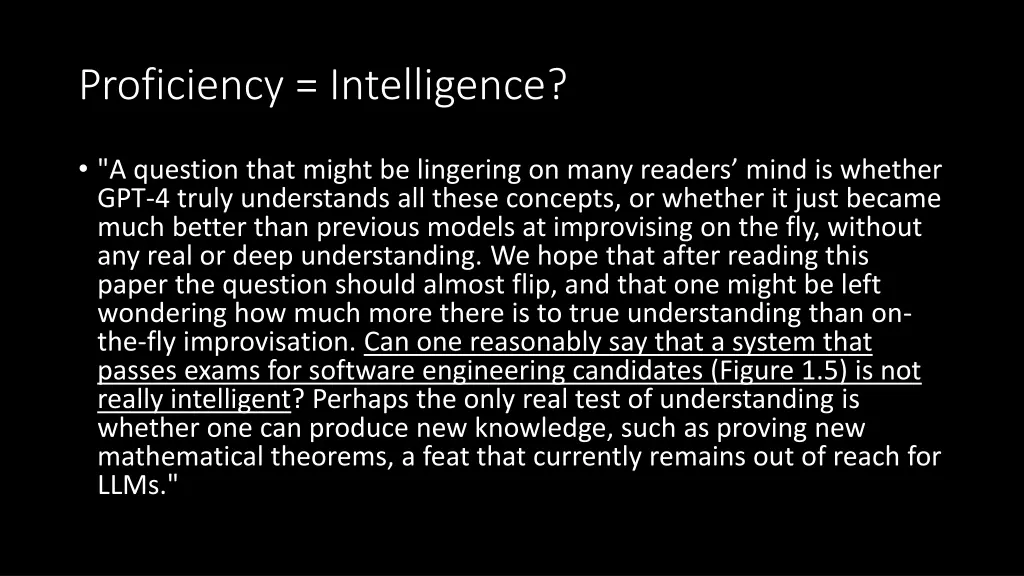 proficiency intelligence