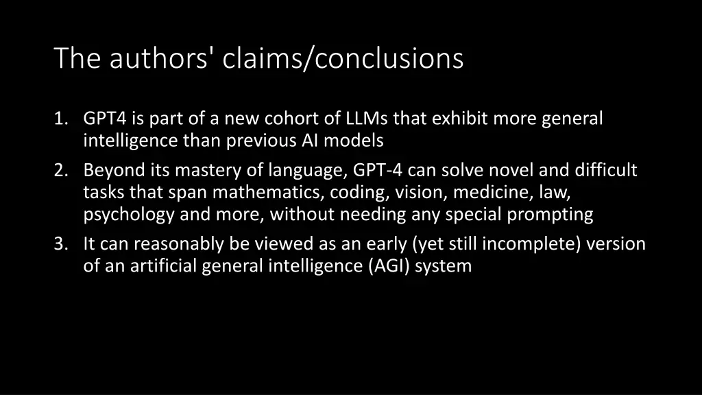 the authors claims conclusions