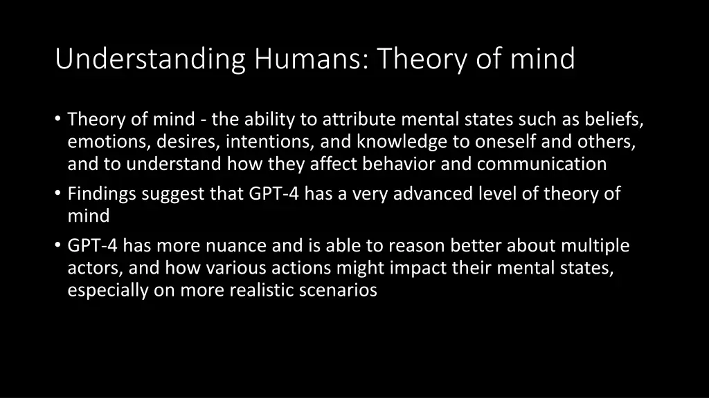 understanding humans theory of mind 1