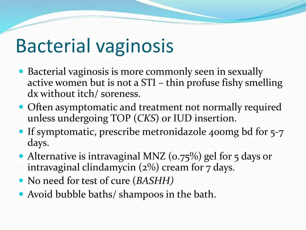 bacterial vaginosis