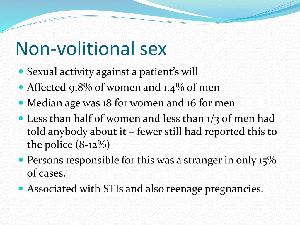 non volitional sex