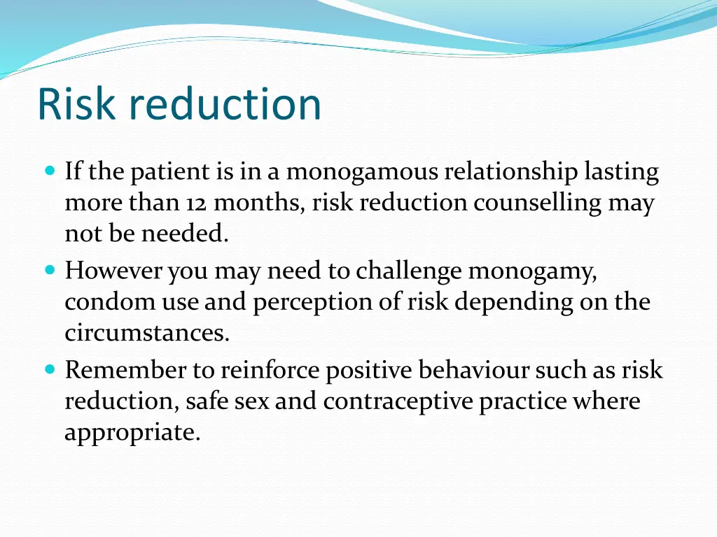 risk reduction