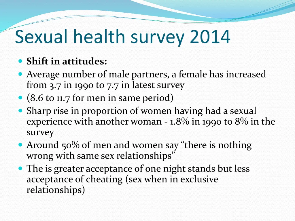 sexual health survey 2014