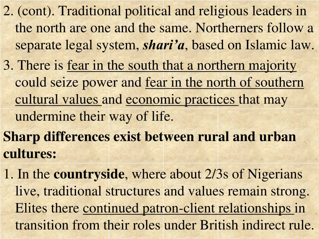 2 cont traditional political and religious