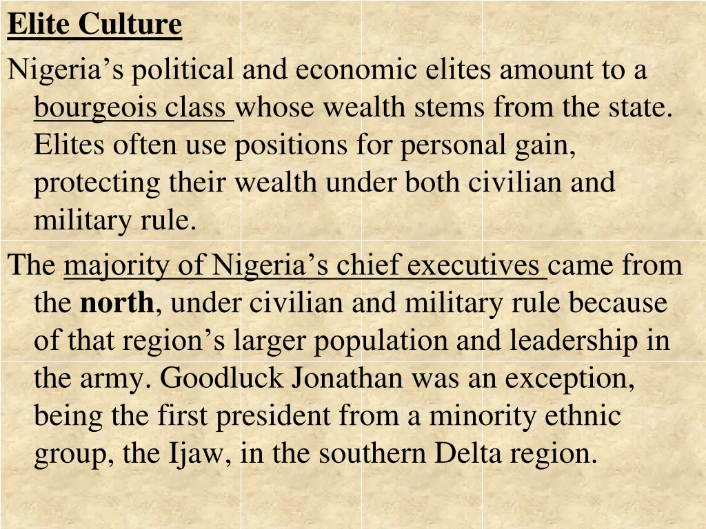 elite culture nigeria s political and economic