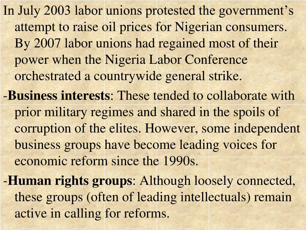 in july 2003 labor unions protested