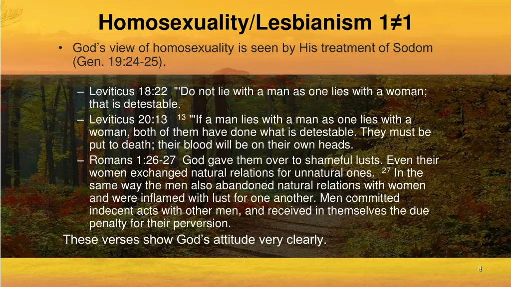 homosexuality lesbianism 1 1 god s view