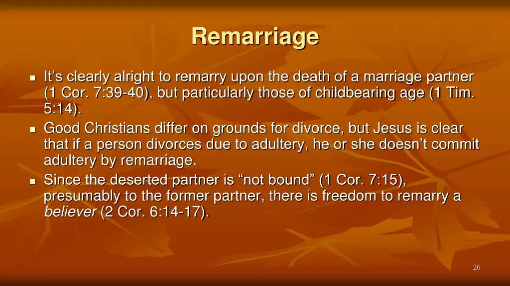 remarriage