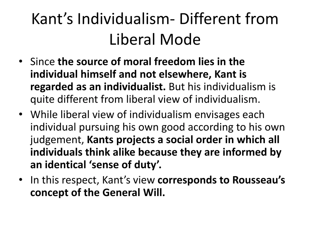 kant s individualism different from liberal mode