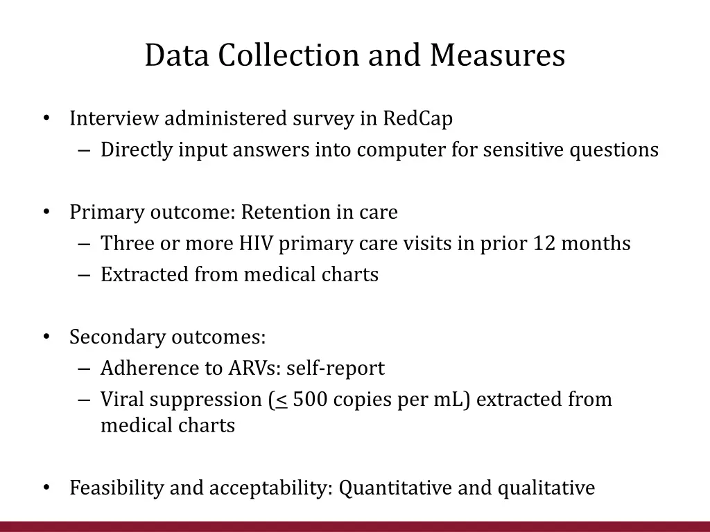 data collection and measures