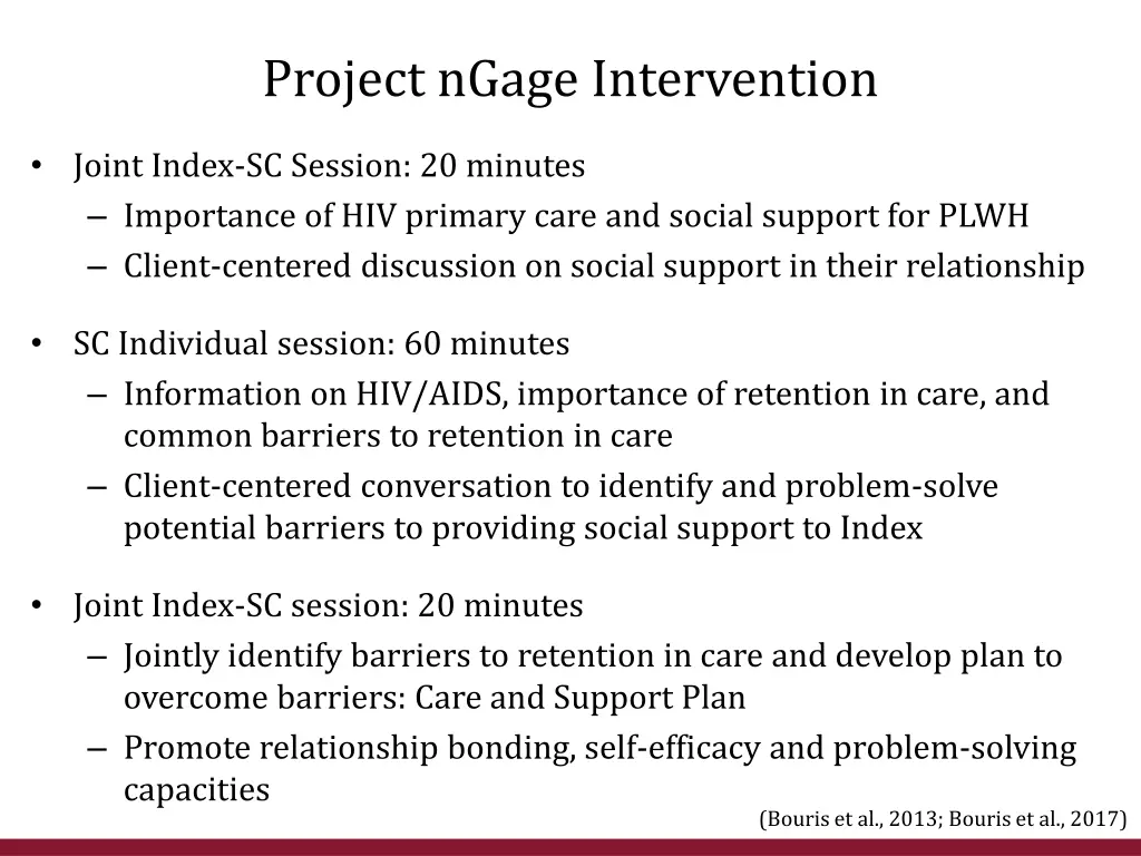 project ngage intervention