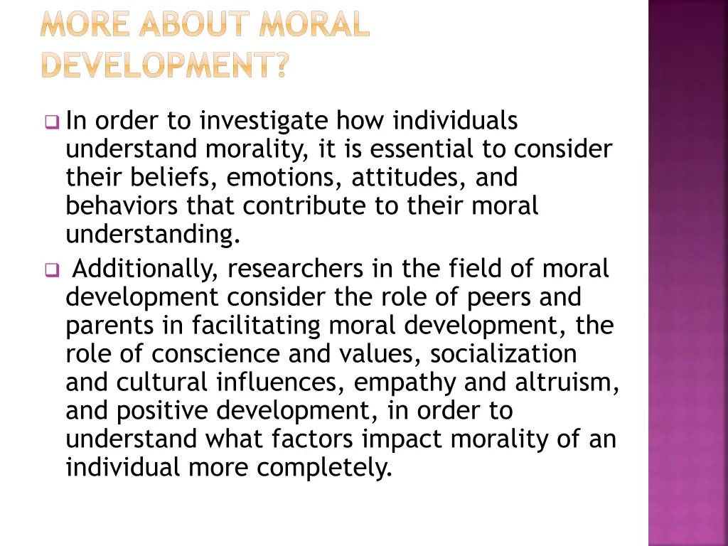 more about moral development