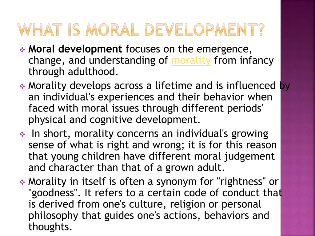 what is moral development moral development