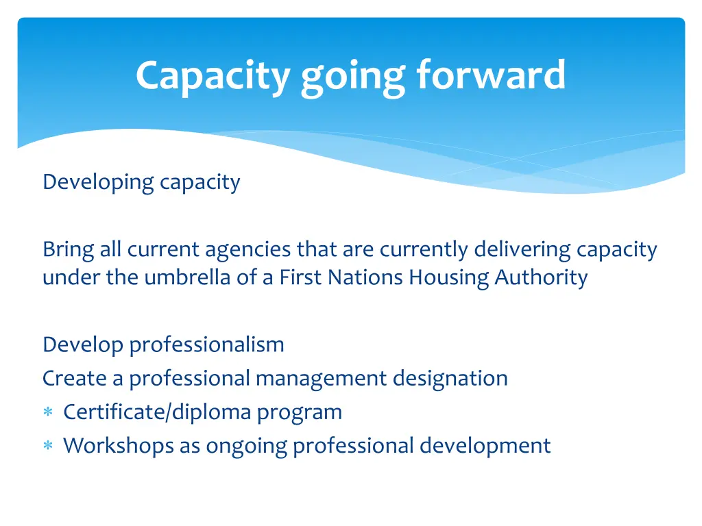 capacity going forward 4