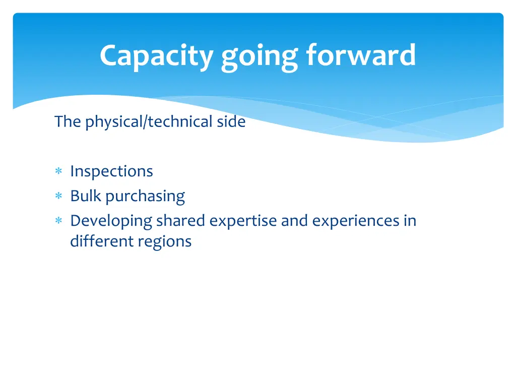 capacity going forward 8