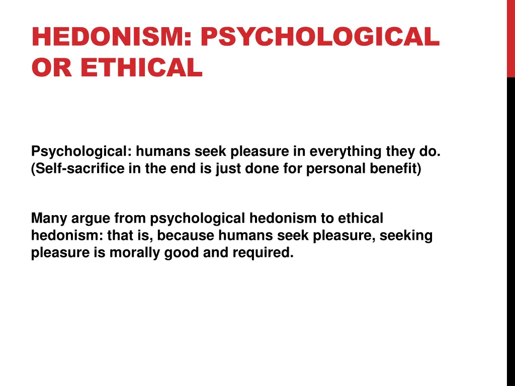 hedonism psychological or ethical