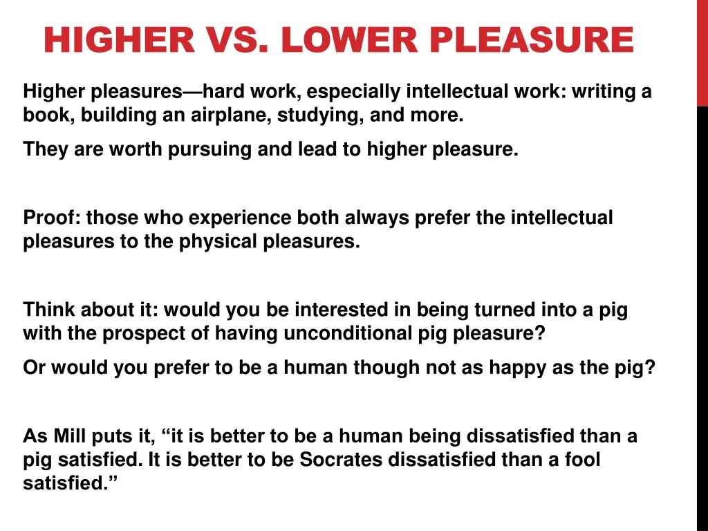 higher vs lower pleasure