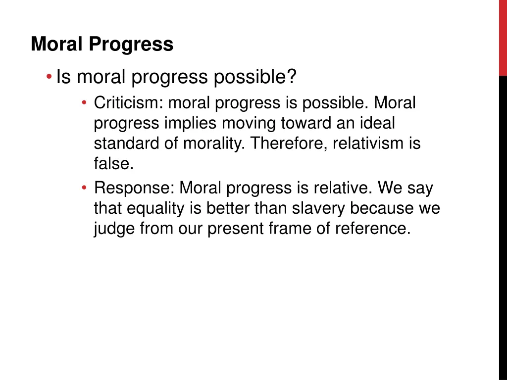 moral progress is moral progress possible