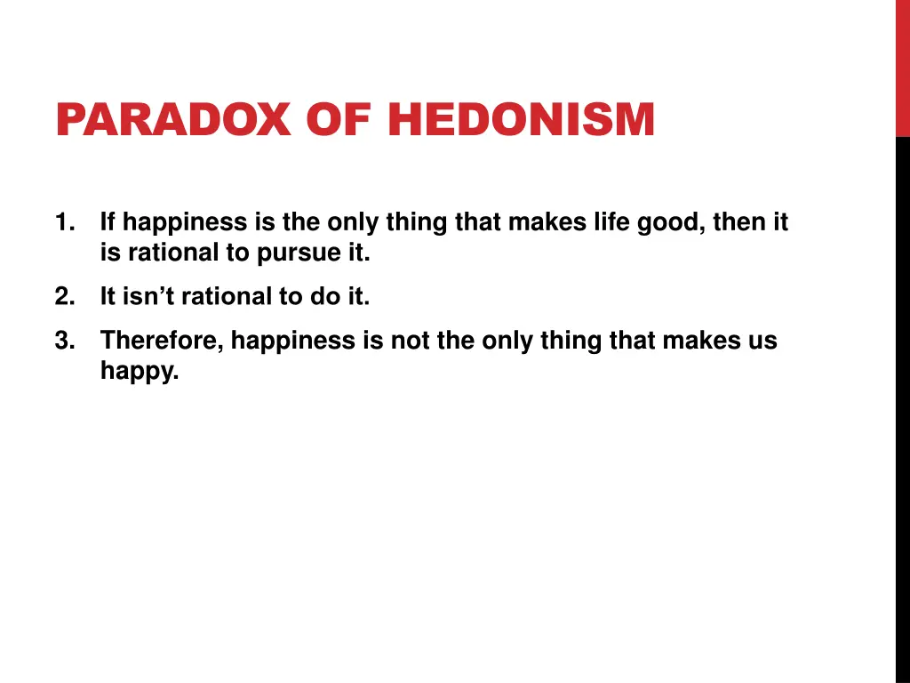 paradox of hedonism