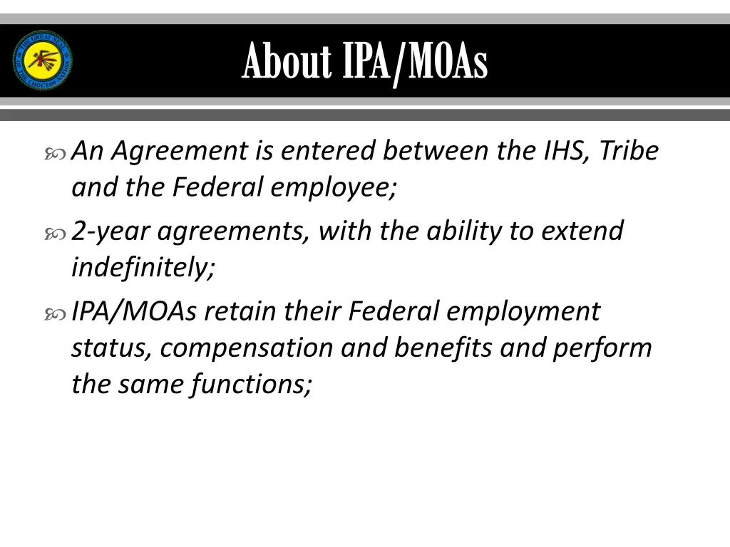 about ipa moas