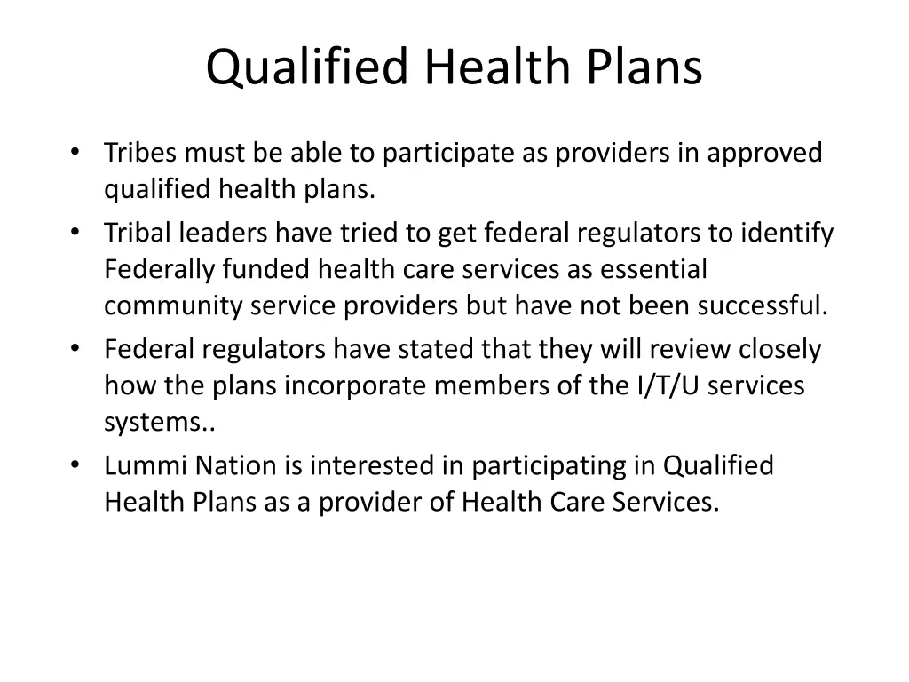 qualified health plans