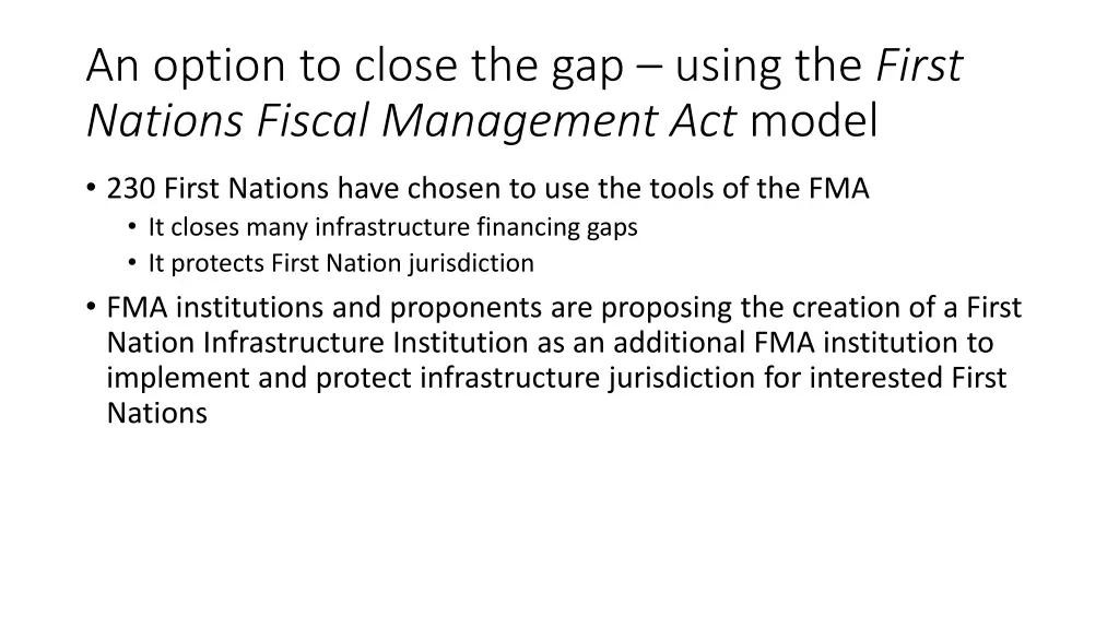 an option to close the gap using the first