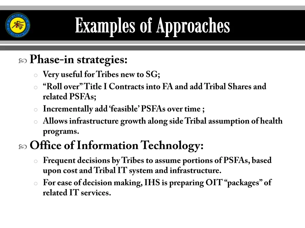 examples of approaches 1