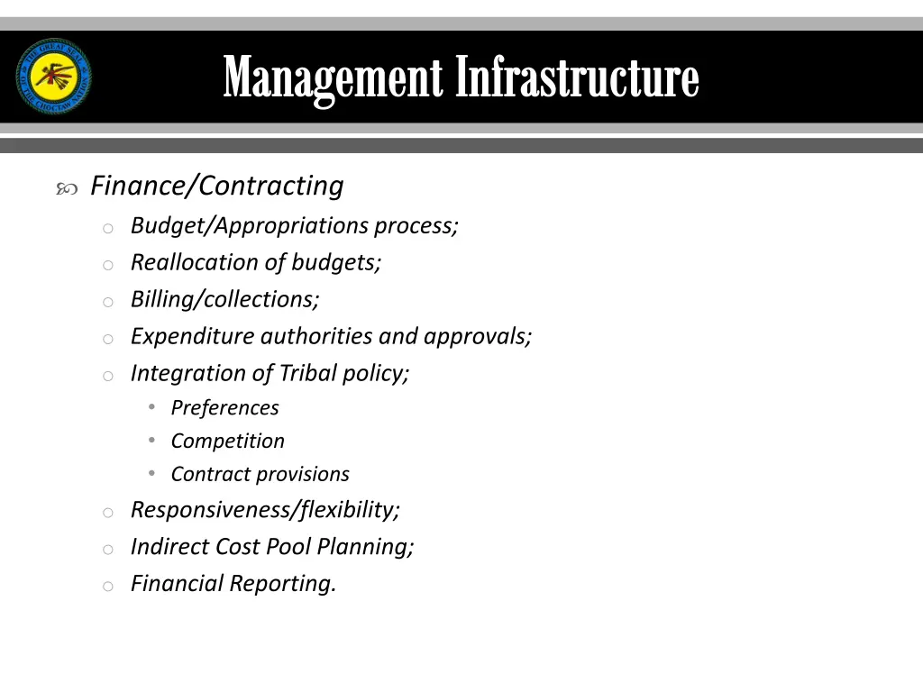 management infrastructure