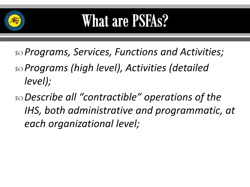 what are psfas