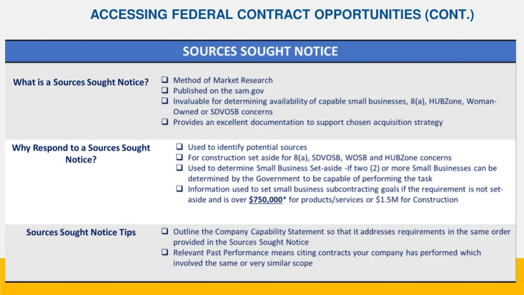 accessing federal contract opportunities cont 11