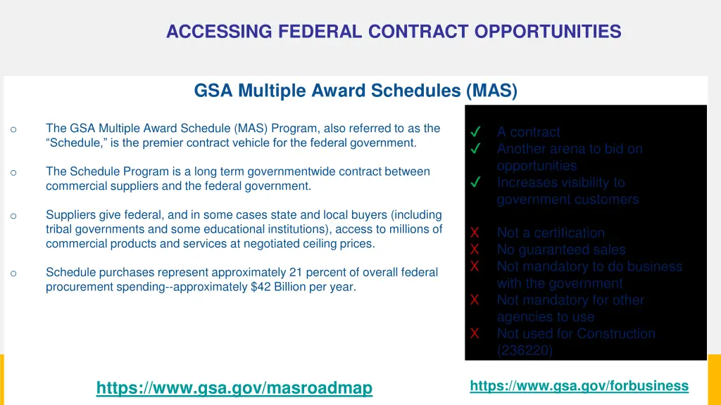 accessing federal contract opportunities