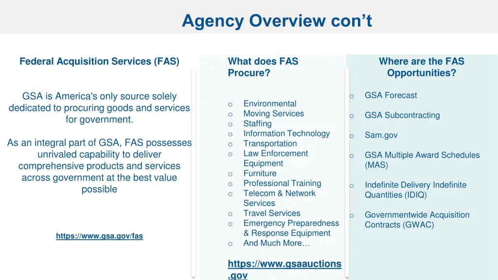 agency overview con t 2