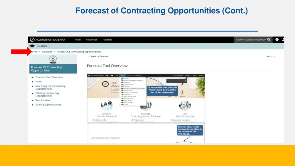 forecast of contracting opportunities cont 10