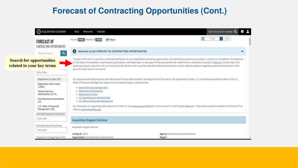 forecast of contracting opportunities cont 2