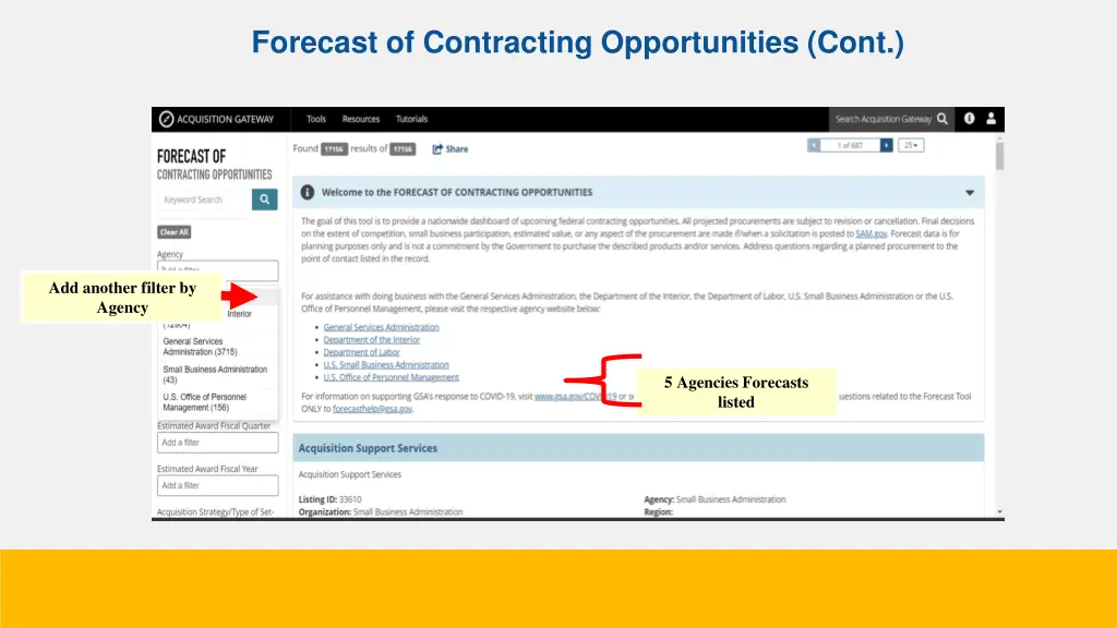 forecast of contracting opportunities cont 4