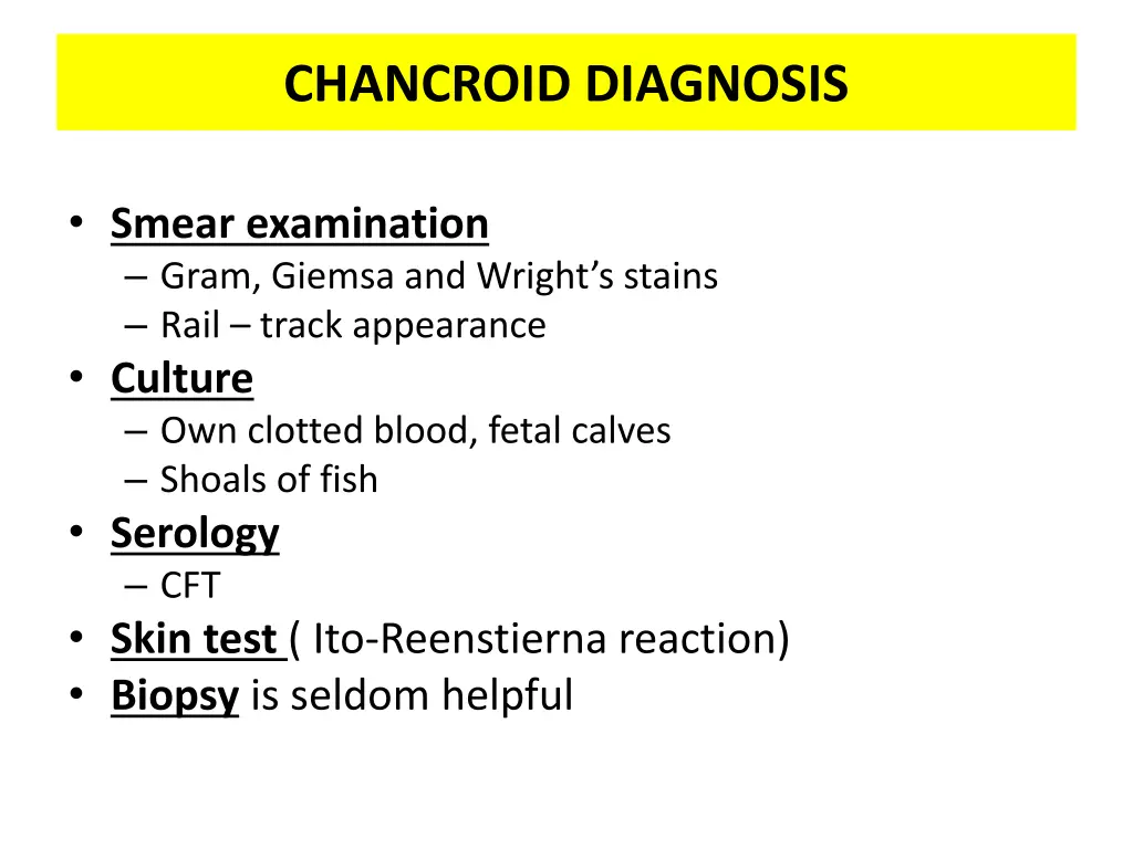 chancroid diagnosis