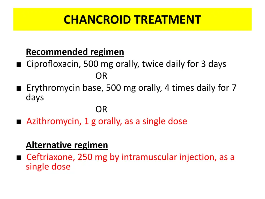 chancroid treatment