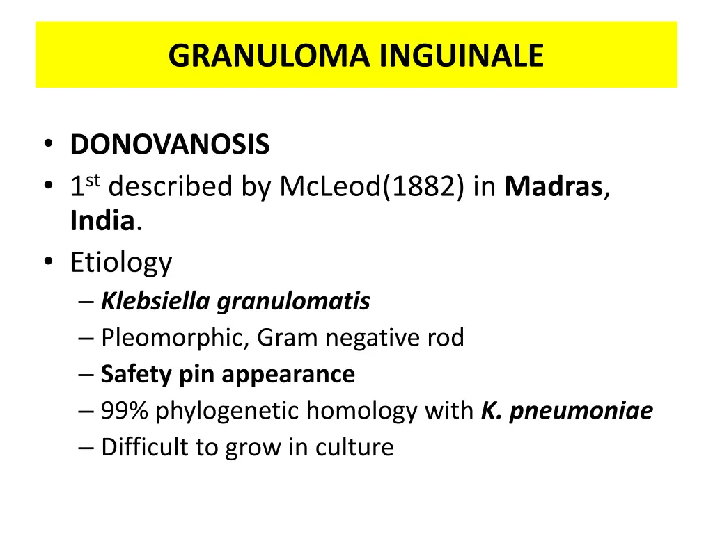 granuloma inguinale