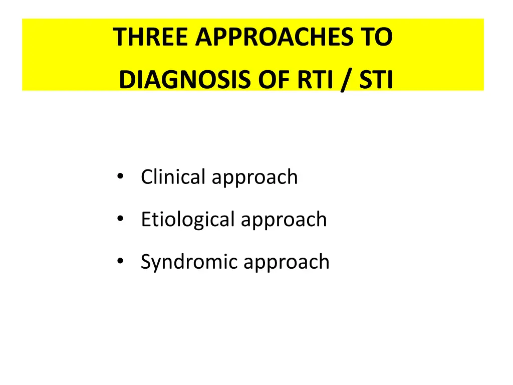 three approaches to