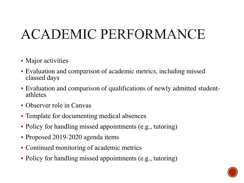 academic performance